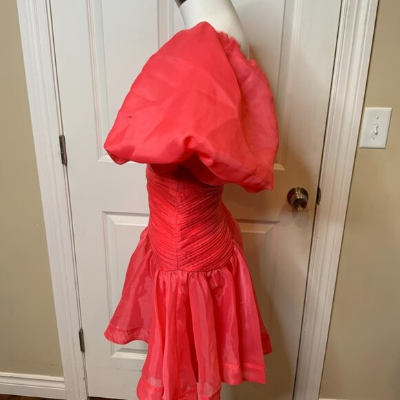 Aje Rouge Pink Joan Puff Sleeve Mini Dress $455, Size 2 | 6 (AUS) - Picture 7 of 11
